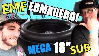 HUGE Ermagerd Subwoofer w Tonys Single Sundown NS1 Bass Amp  Crazy EMF Car Audio Demo [upl. by Ylla745]