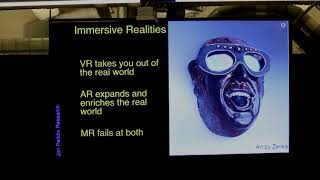 Jon Peddie President  Jon Peddie Research  Augmented Reality CES Recap January 25 2018 [upl. by Nisotawulo]