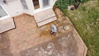 Incredible Brick Paver Cleaning amp Sealing Results by Paver Protector [upl. by Eednahs]