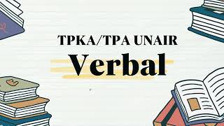 SOAL VERBAL TPKATPA UNAIR PascasarjanaPPDSSubSpesialis 2023 [upl. by Ennaeirrac130]