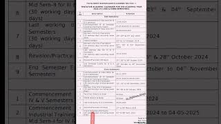 Ts Diploma Academic Calendar 2024  2025 diploma academiccalendar scbscribe 2025 sbtet viral [upl. by Kcirednek157]