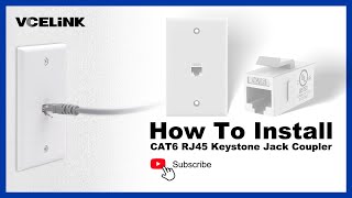 CAT6 RJ45 Keystone Jack Coupler Operating Instruction  VCELINK [upl. by Ycrem488]