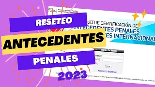 Reseteo de Antecedentes Penales en Venezuela 2023 [upl. by Arba]