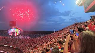 KC Chiefs vs Ravens 2024  National Anthem and Flyover B2 SpiritStealth Bomber [upl. by Cooe]