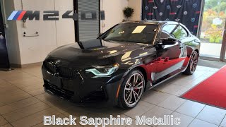 NEW ARRIVAL 2024 BMW M240i Black Sapphire Metallic on Oyster Vernasca Leather [upl. by Lillie]