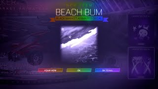 I GOT THE NEW BEACH BUM DECAL IN ROCKET LEAGUE  BEST DECAL [upl. by Aissat]