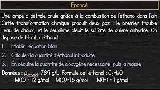 Transformation chimique seconde exercice bilan corrigé [upl. by Blau]