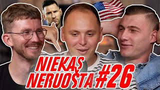 NIEKAS NERUOŠTA 26 Deividas Vizgirda apie pažintį su Leo Messi Ameriką ir pirmus kartus [upl. by Katy]