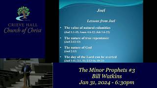 The Minor Prophets 3  Bill Watkins  Jan 31 2024  630pm [upl. by Lunn808]