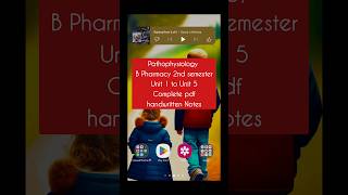 pathophysiology b pharm 2nd semester  free pdf notes carewellpharma pathophysiology [upl. by Heaps]