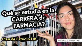 ¿Qué se estudia en la Carrera de FARMACIA [upl. by Ynamad]