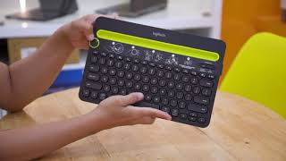 Wireless keyboard for multiple devices Logitech Keyboard K480 Unboxing [upl. by Lalaj15]