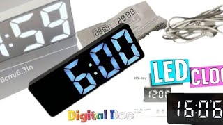 Digital LED Electronic Alarm Clock  Large Display  Unboxing [upl. by Dimmick]