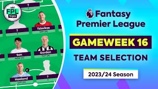 FPL GW16 TEAM SELECTION  Mbeumo Injured  Gameweek 16  Fantasy Premier League 202324 Tips [upl. by Schach319]