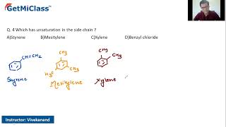 Unsaturation in side chain KCET 11th Chemistry Hydrocarbons [upl. by Gruchot]