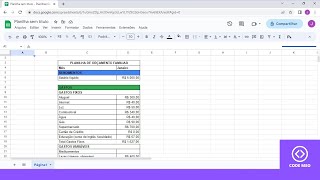Google Planilhas  Planilha de Orçamento Familiar [upl. by Davilman]