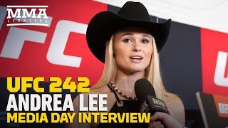 UFC 242 Andrea Lee Expects Dynamite in Exchanges With Joanne Calderwood  MMA Fighting [upl. by Elehcar]