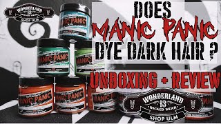 Does Manic Panic work on Dark Hair Review  Swatches  Wonderland13 Unboxing [upl. by Nohsyar]