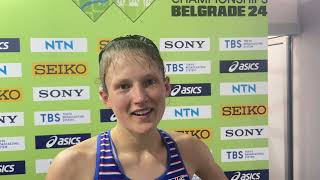 Innes FitzGerald after finishing top European at the World Cross [upl. by Raveaux469]