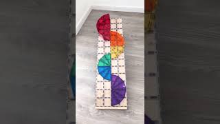 Building a Pikler Ramp Run with CONNETIX Magnetic Tiles playfulstories [upl. by Elset685]