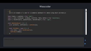 WasCoder Demo  AI Software Engineer Assistant for Developers and CS Students [upl. by Reames881]