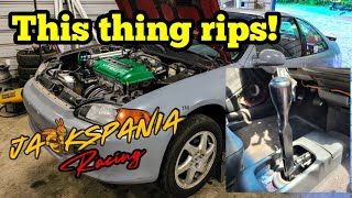 ALL MOTOR H2B Civic Streetcar Gets MAJOR Shifter Upgrade  Jackspania Racing Shifter InstallTest [upl. by Hedley]