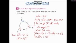 Calcul dangles dans un triangle  2 exercices corrigés [upl. by Nossaj436]