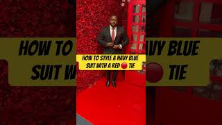 How to style a navy blue suit with a red 🔴 tie mensuits mensuit menunsuits [upl. by Farhsa]