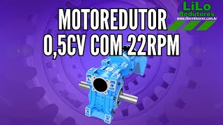 Motoredutor WCG01 com Motor de 05cv e 22rpm Weg Cestari Trifásico 180 NDJ [upl. by Eiramyllek]