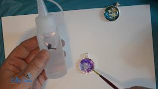 Using Art Resin with Pendants Bezel and Glass Cabochons [upl. by Nessah]