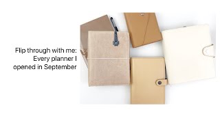 All the Planners I used in September B6 Classic Daily A5 Common Planner Personal Size B6 Rings [upl. by Wharton]