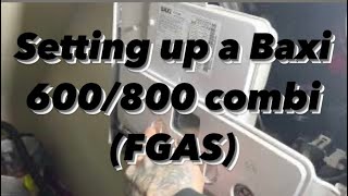 Setting up a Baxi 600800 combi range FGA Service Mode [upl. by Asela]