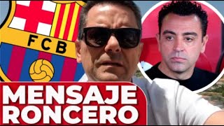 El DISCURSO de RONCERO tras el CESE de XAVI FLICK y LAPORTA protagonistas [upl. by Jotham533]