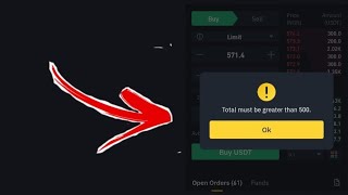 ERRO de VALOR MÍNIMO na BINANCE  como resolver [upl. by Eirrok510]