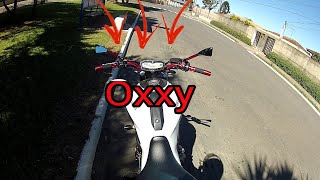 Guidão Oxxy na MT 07 [upl. by Oralle]