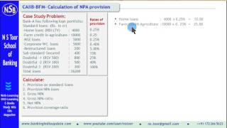 How to calculate NPA provision  CAIIB BFM Case Study [upl. by Pia]