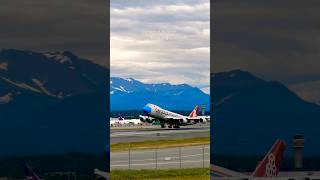 Cargolux 747 Mask Livery Departure Anchorage Plane Spotting [upl. by Esinehs440]