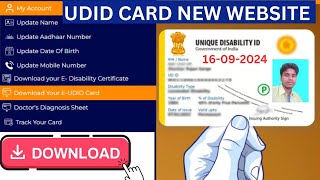 Disability Certificate and UDID Card Download UDID Card Viklang Certificate download kaise kare [upl. by Arihas]