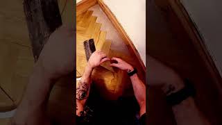 flooring floor lvt lvp vinylflooring construction scribing viralvideo viralshorts [upl. by Malamud24]