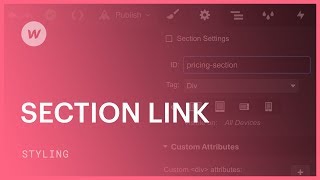 Using anchor links to go directly to a section — Webflow tutorial [upl. by Ynna481]