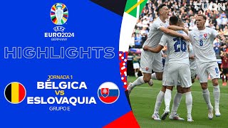 HIGHLIGHTS  Bélgica vs Eslovaquia  UEFA EURO 2024  J1  TUDN [upl. by Olney]