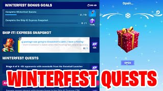 How to Complete Winterfest Quests  Ship it  express Snapshot Challenges 2023 [upl. by Anora]