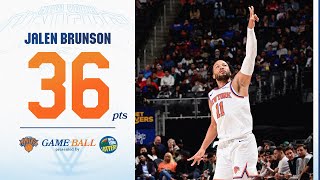 Jalen Brunson leads the way with 36 PTS at Detroit Pistons  November 1st 2024 [upl. by Yellhsa]