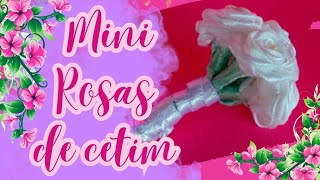 Como fazer mini rosa de cetim  Corte do vídeo  Como fazer véu e buquê para Barbie [upl. by Tubb541]