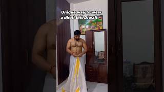 Unique way to wear a dhoti motivation dhoti dhotdesign viralvideo [upl. by Talanian]