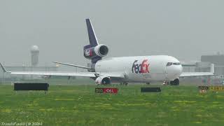 FedEx 1992 McDonnell Douglas MD11F N642FE on Flight FDX247 YYZMEM [upl. by Einalam]