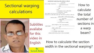 Sectional warping calculations  Textle adviser [upl. by Skill]