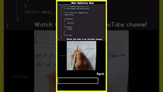 Maximum Subarray sum Kadanes algorithm in java in telugu amazon interview question dsa shorts p1 [upl. by Justine]