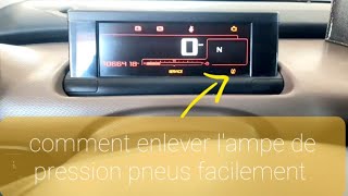 Citroën c4 cactus comment enlever lampe de pression pneus facilement إزالة مؤشر تلاف الإطارات [upl. by Doss]