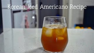 How to Make Korean Iced Americano  Korean Coffee Recipe [upl. by Auqinom]